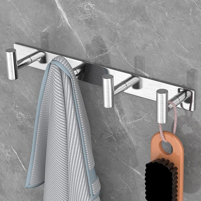 VAEHOLD Silver Hat and Coat Wall Mount Rack - Image 2