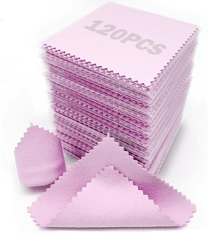 XIAOXINGYUN 120PCS Jewelry Cleaning Cloth Jewelry Polishing Cloths Individually by XIAOXINGYUN