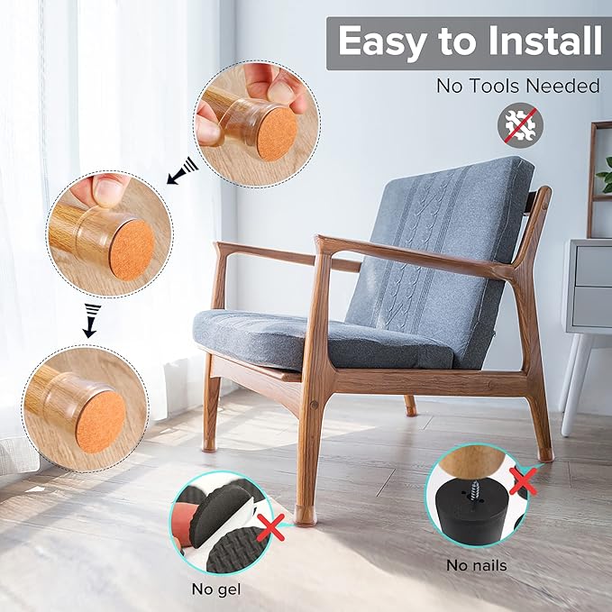 Upgraded Silicone Chair Leg Floor Protectors - Image 5