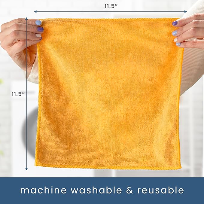 S&T INC. 150 Pack Microfiber Cleaning Cloth, Bulk Towels - Image 7