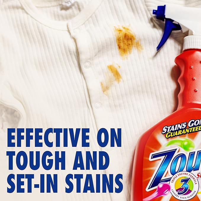 Zout Laundry Stain Remover Spray, Triple Enzyme Formula Removes the Toughest - Image 3