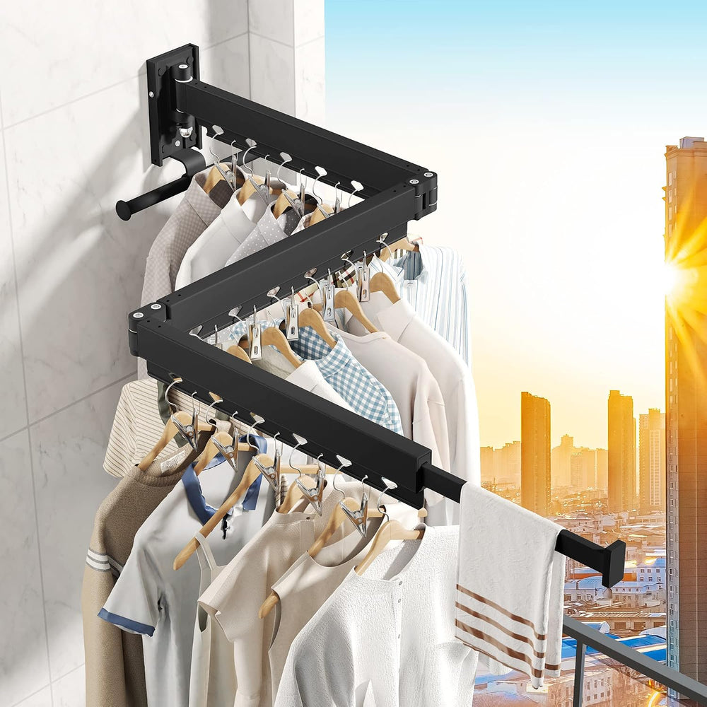 BOQORAD Clothes Drying Rack,Wall Mounted Laundry Rack,Drying Rack Clothing,La...