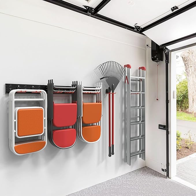 Wallmaster Wall Mount Garage Organizer Tool Storage Rack, Heavy Duty Folding - Image 2
