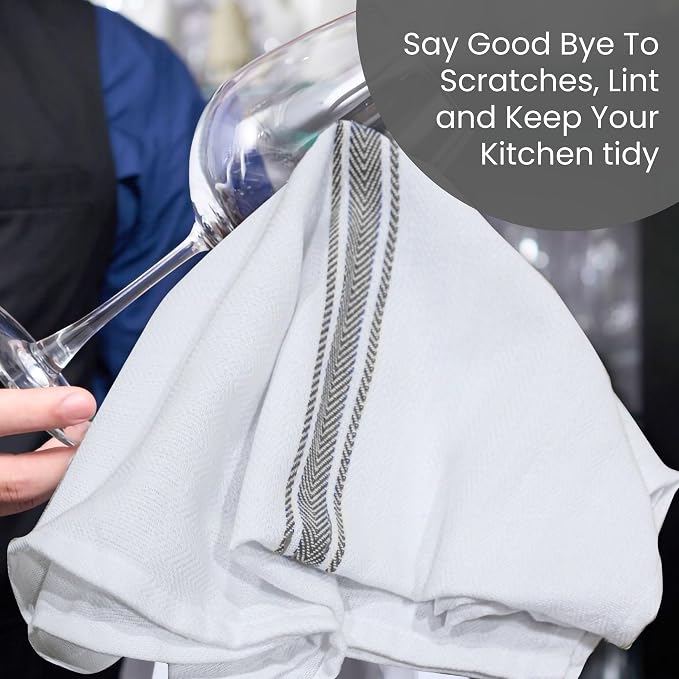 WHITEWRAP Kitchen Dish Towels for Kitchen, Highly Absorbent for Drying and - Image 2