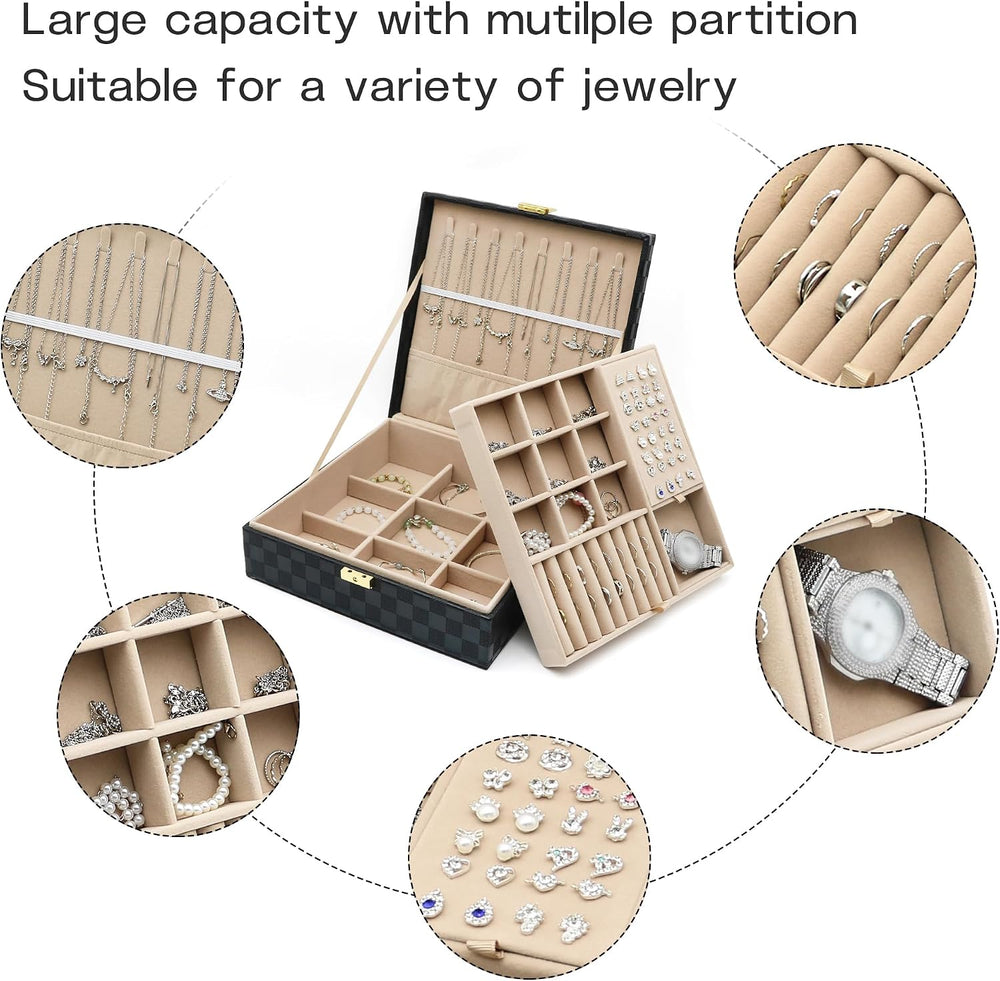 Jewelry Organizer Box, Jewelry Box Organizers for Women Girls, Jewellery Disp...