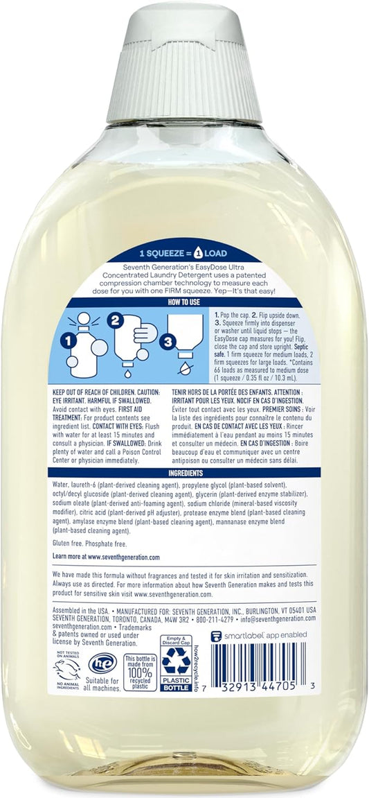Seventh Generation Laundry Detergent, Ultra Concentrated EasyDose, Free & Clear - Image 2