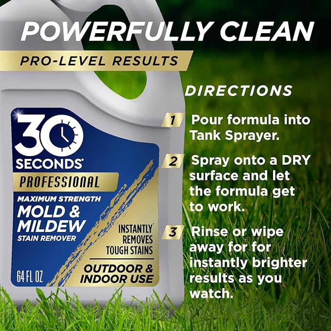 30 SECONDS Pro Mold and Mildew Stain Remover | Scrub Free | Brighter Results - Image 8