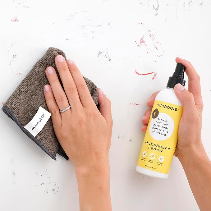 Remooble Dry Erase Whiteboard Cleaner Spray & Microfiber Cleaning Cloth - Image 5