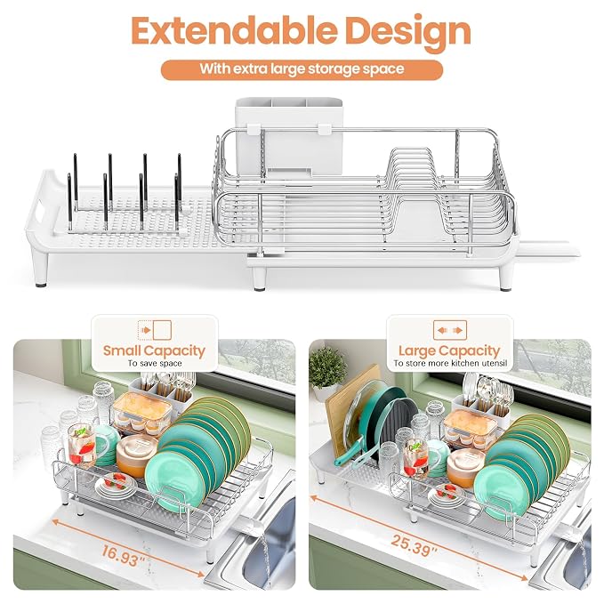 Expandable Dish Drying Rack, Foldable Dish Rack - Image 2