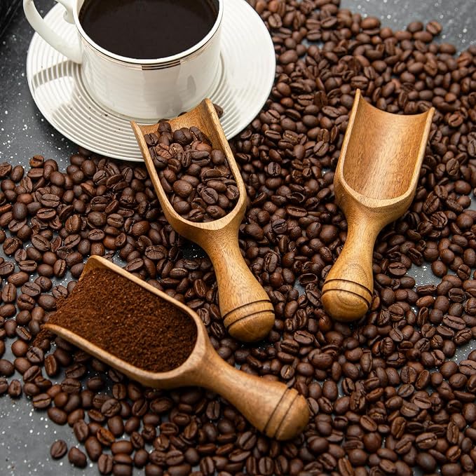 Big Coffee Scoops Shovel, Large Ground Coffee Scoop 2PCS Large Wooden Scoops - Image 4