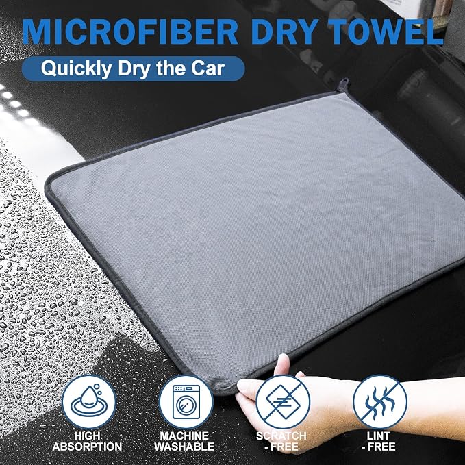 Navona 5-Pack 600GSM Professional Microfiber Car Drying Towels - Image 5