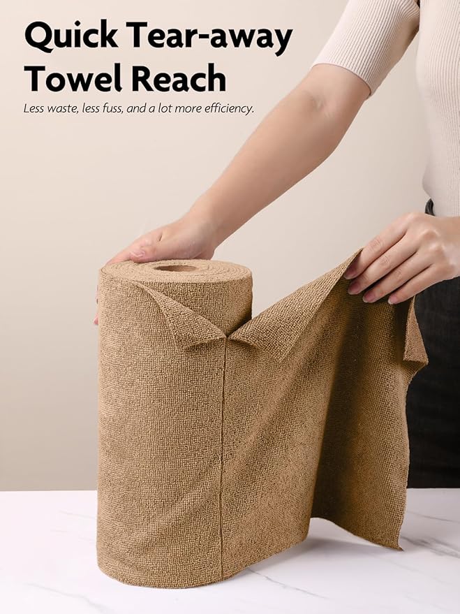 Fantasticlean Microfiber Cleaning Cloth Roll -60 Pack, Tear Away Microfiber - Image 2