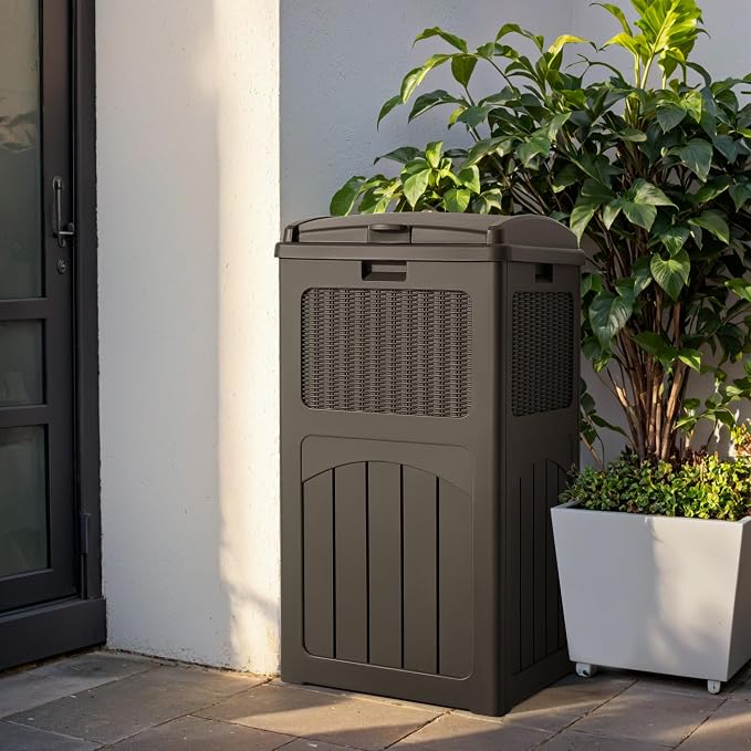 Devoko 33 Gallon Outdoor Trash Can, Hideaway Garbage Bins - Image 7