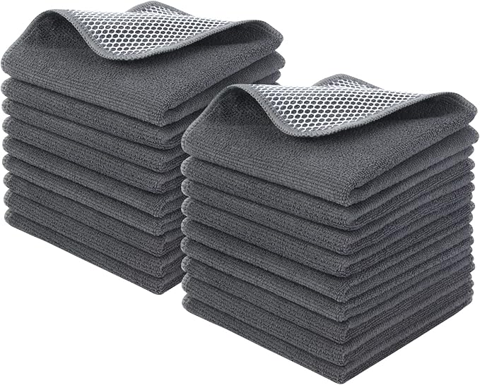 KinHwa Kitchen Washcloths for Dishes Absorbent Microfiber Dish Cloths Quick Dry by KinHwa