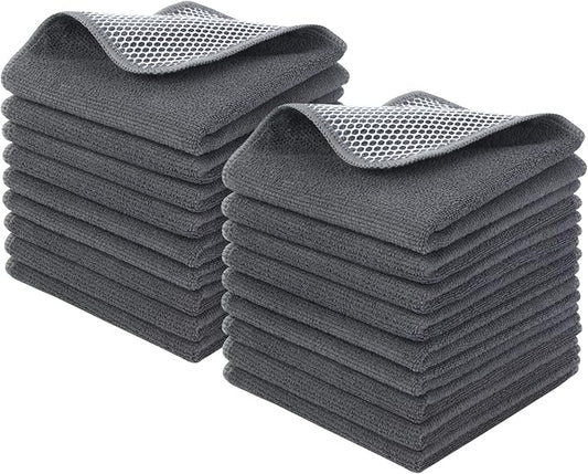 KinHwa Kitchen Washcloths for Dishes Absorbent Microfiber Dish Cloths Quick Dry by KinHwa