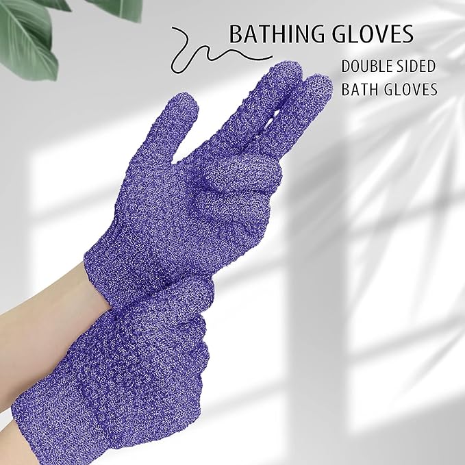Evridwear Exfoliating Gloves for Shower, 100% Nylon Thick Soft Medium Heavy - Image 5