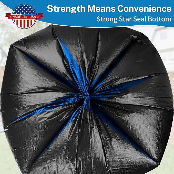 Heavy Duty Trash Bags 55-60 Gallon, Commercial, Construction & Outdoor Use | - Image 5