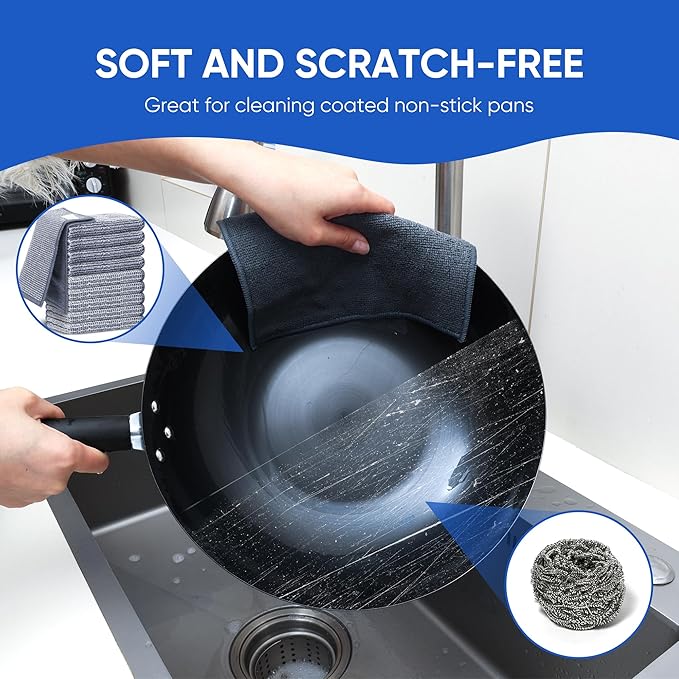 10Pcs New Upgrade 2-Layer Non Scratch Wire Dishcloth, Wire Dishwashing Rag - Image 7