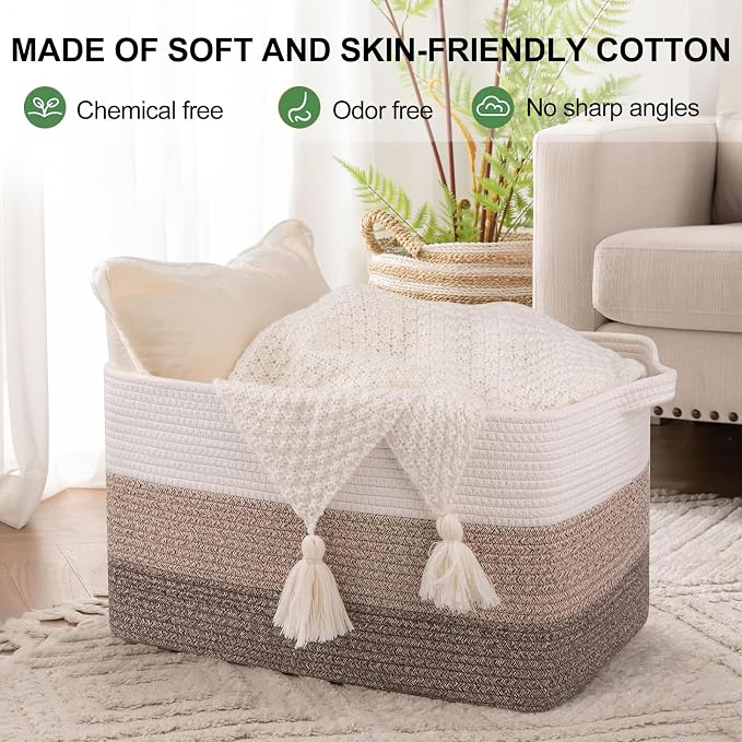 OIAHOMY Rectangle Woven Storage Basket - Image 2