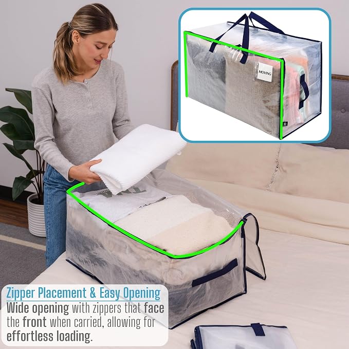 VENO 2 Pack Moving and Storage Bags, Heavy Duty, Alternative to Moving Boxes - Image 2