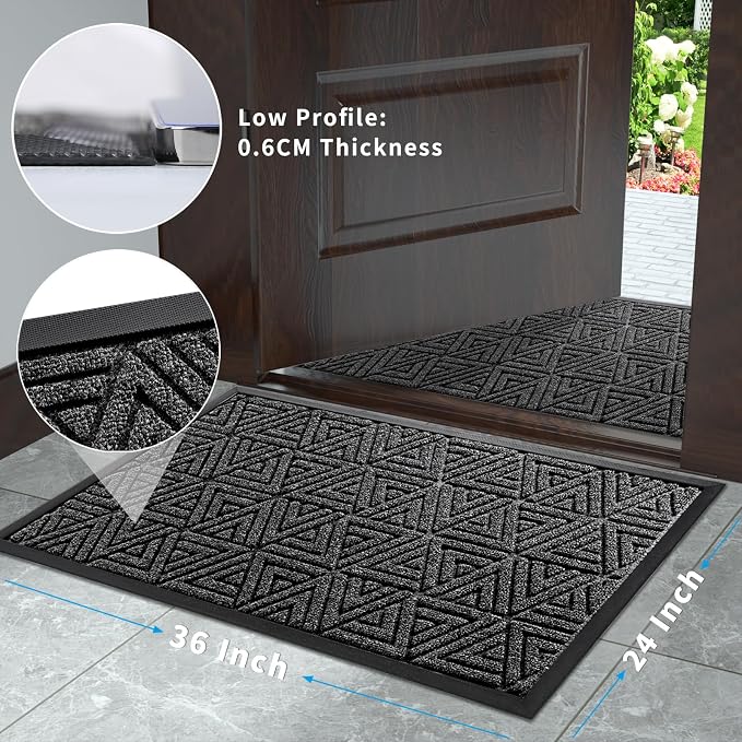 Yimobra Large Door Mat 36x24, All-Weather Waterproof Non-Slip Welcome Matt - Image 8