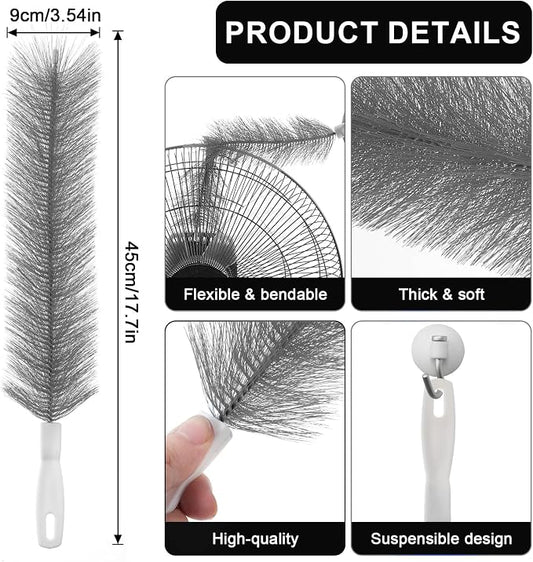 2 Pcs Fan Cleaner Brushes, Bendable Fan Cleaning Brush Cobweb Duster Set - Image 2