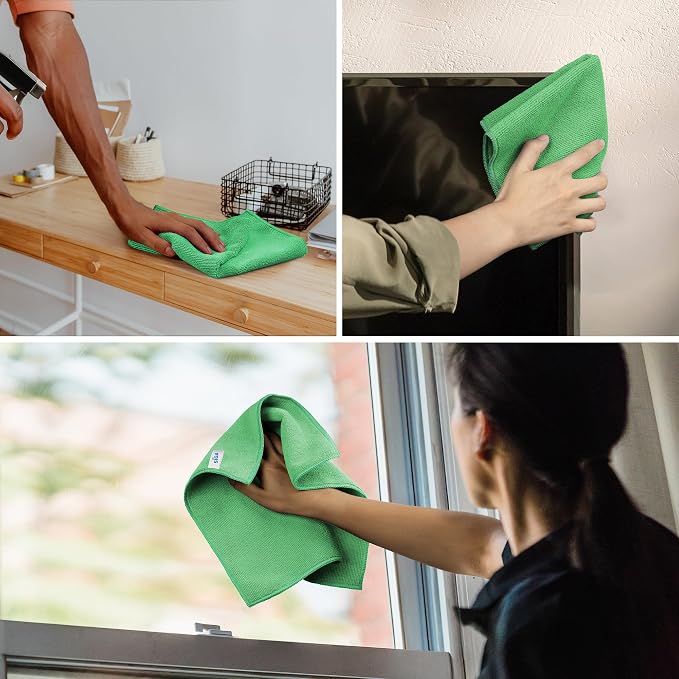 MR.SIGA Microfiber Cleaning Cloths, All-Purpose Microfiber Towels, Streak Free - Image 3