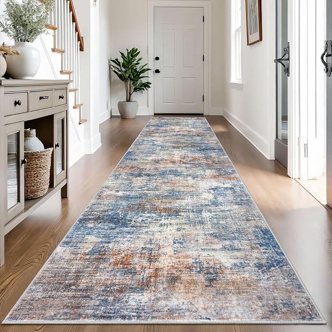IOHOUZE Abstract Runner Rug 3x14 Ft Long Washable Runners by iOhouze