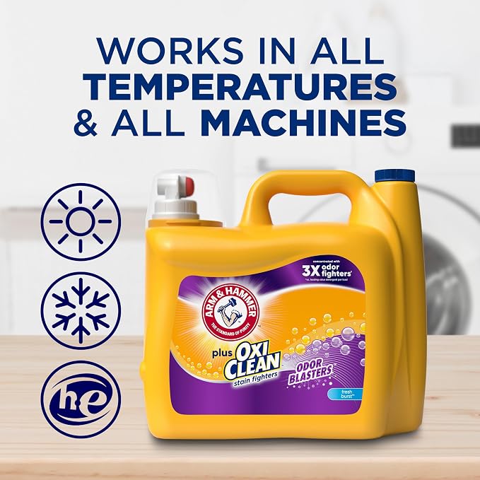 Arm & Hammer Plus OxiClean Odor Blasters Fresh Burst, 160 Loads Liquid Laundry - Image 10