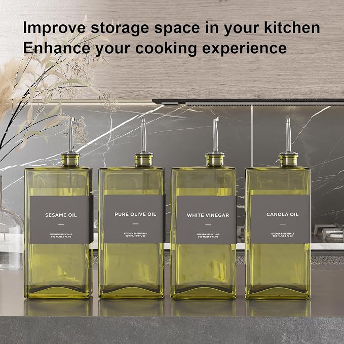 Olive Oil Dispenser for Kitchen, 16.9 oz/ 500 ml Olive Oil Dispenser Bottle - Image 7