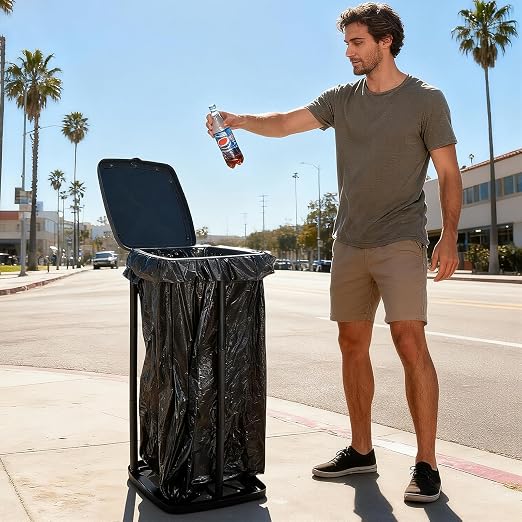 Portable Trash Bag Holder Collapsible Garbage Bin - Image 7