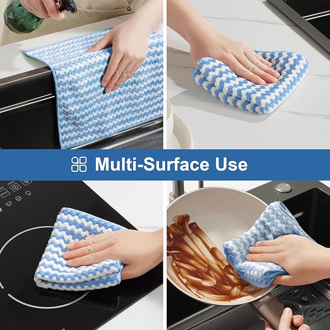 JOYMOOP 5 Pack Microfiber Cleaning Cloth, All-Purpose Microfiber Towels - Image 7