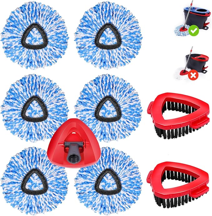 6 Pack Mop Replacement Heads Compatible by WaIEJiemiHome