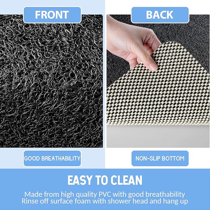 Non-Slip Bathtub Mat, 2 Pack Anti Slip Shower Mat, Fast Drying Bathtub Mats - Image 4