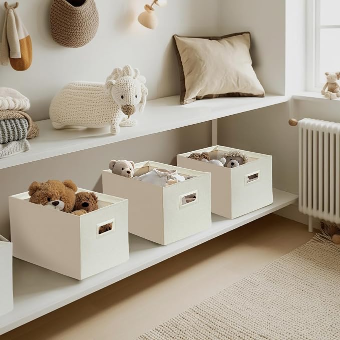 DECOMOMO Storage Bins for Shelves Robust Fabric Closet Bins for Shelves Toy - Image 3