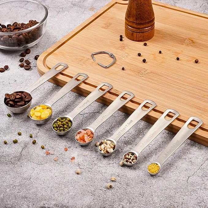 14PCS Measuring Spoons Set, 1 tbsp, 1/2 tbsp, and 1-1/16tsp Stainless Steel - Image 6