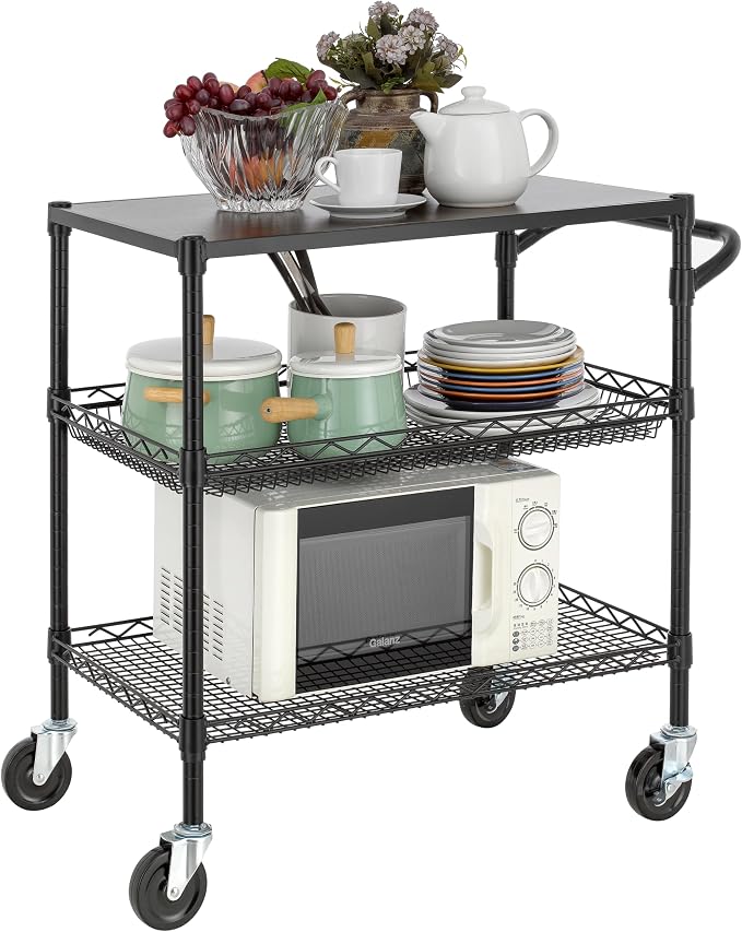 Finnhomy 3 Tier Heavy Duty Commercial Grade Utility Cart - Image 7