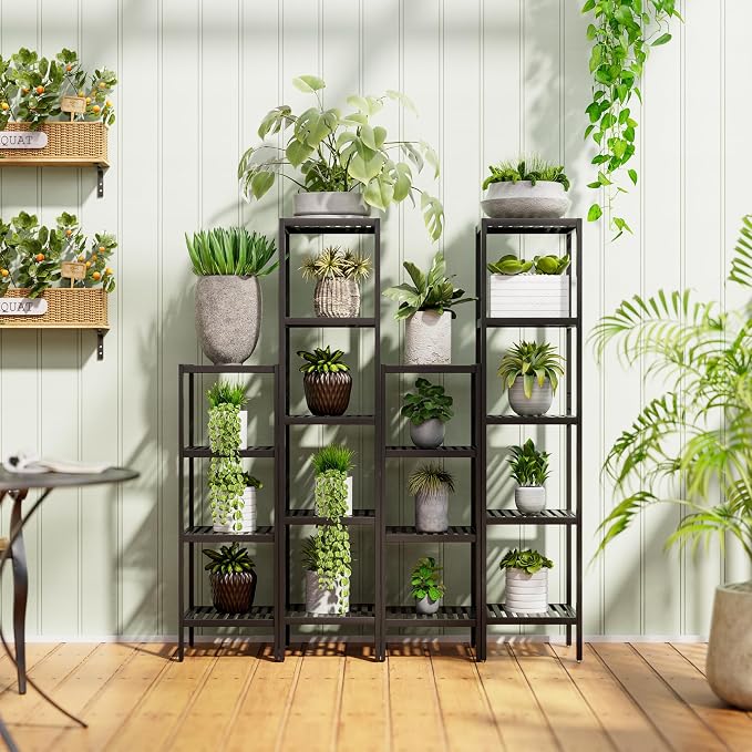 SMIBUY Bathroom Storage Shelf, 5-Tier Bamboo Rack Organizer - Image 8