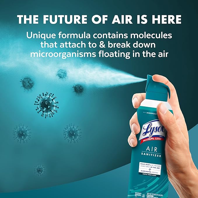 Lysol Air Sanitizer Spray with Odor Eliminator - Image 5