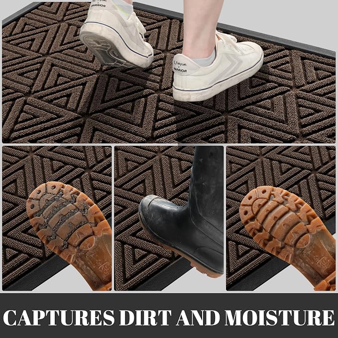 Yimobra Extra Large Door Mat 60x32, All-Weather Waterproof Non-Slip Welcome - Image 7