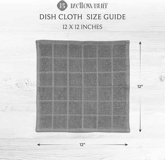 100% Cotton Terry Dish Cloth & Dish Towel, 6 Pack, Super Soft and Absorbent - Image 4