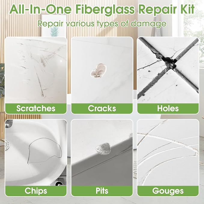 Fiberglass Tub Repair Kit, Porcelain Sink and Bathtub Repair Kit - Image 4