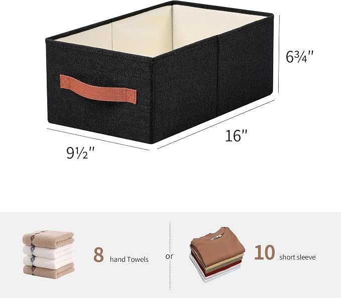 linen closet organizers and storage, 3 Pack Large Storage Baskets, Clothing - Image 2
