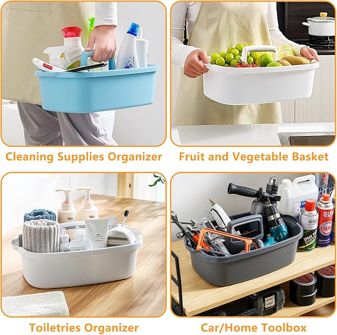Cleaning Caddy Organizer with Handle, Storage Basket/Totes Portable - Image 4