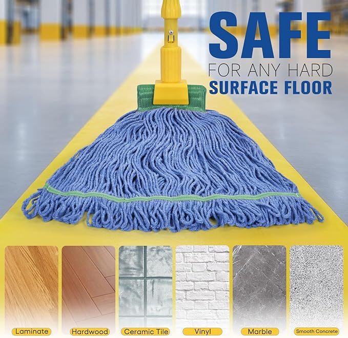 Matthew Cleaning Commercial Mop Head Replacement, 5 Inch Wide Headband - Image 5