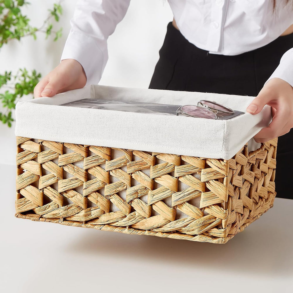 Vagusicc Wicker Storage Basket, 6 Pack Baskets for Organizing, Water Hyacinth...