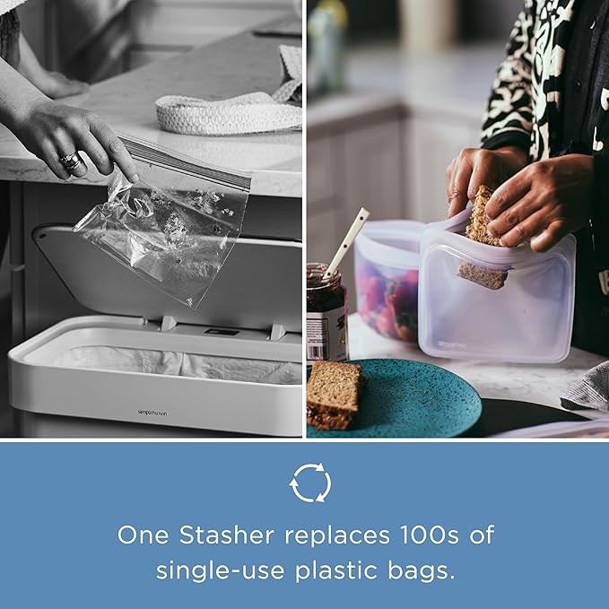 Stasher Premium Silicone Reusable Food Storage Stand-Up Mini Bag, Sous Vide - Image 8