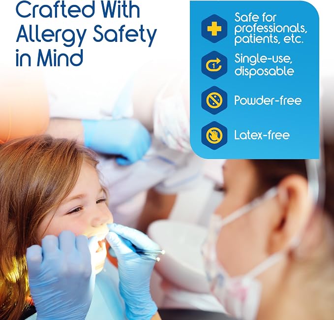 Inspire Nitrile Exam Gloves | The Original Quality Stretch Nitrile Cobalt Blue - Image 4