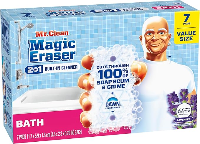 Mr. Clean Magic Eraser Sponge, Bathroom Cleaner, Soap Scum Shower & Tub Cleaner - Image 12