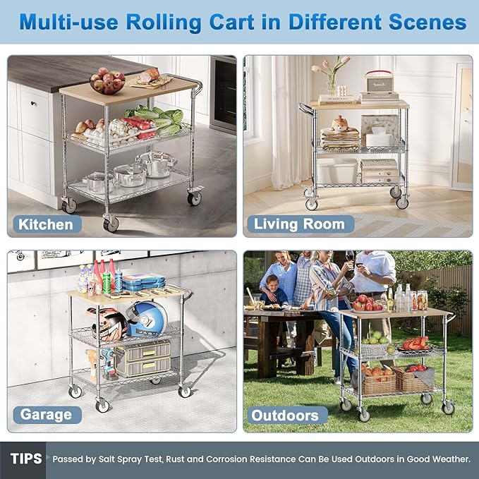 Leteuke Rolling Kitchen Carts - Image 5